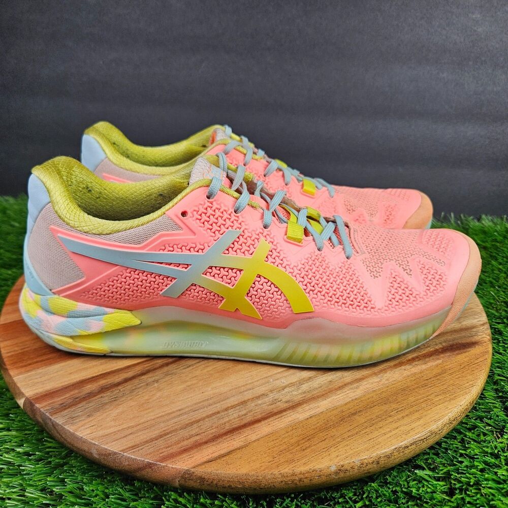 Asics Gel-Resolution 8 Womens Size 9.5 Tennis Court Shoes Pink 1042A161